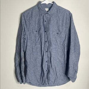 14th & Union Heathered Blue Long-Sleeve Button-Up Shirt